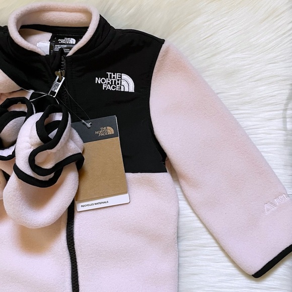 The North Face Baby Denali One-Piece Set With Mittens And Booties - Picture 2 of 8